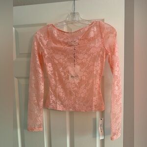 BRAND NEW Reformation Adriano Lace Knit Top